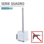 Vacuum-Loc® WC-Garnitur Mod. Quadro Edelstahl, Befestigen ohne bohren