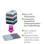 Vakuum Beutel Reise-Set Transparent, 6-teilig, platzsparende Kleideraufbewahrung mit Pumpe