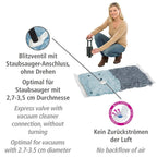 Vakuum Beutel Reise-Set Transparent, 6-teilig, platzsparende Kleideraufbewahrung mit Pumpe