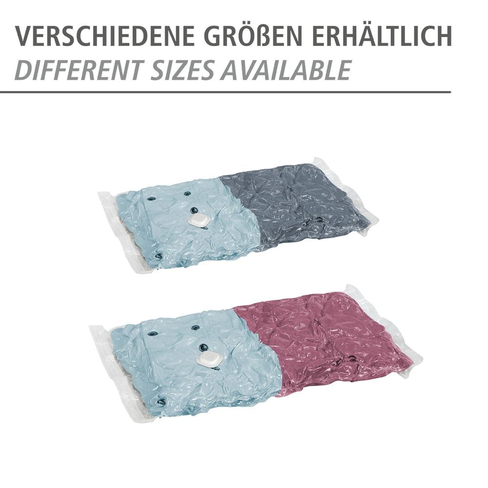 Vakuum Beutel Set Transparent, 6-teilig, platzsparende Kleideraufbewahrung mit Pumpe