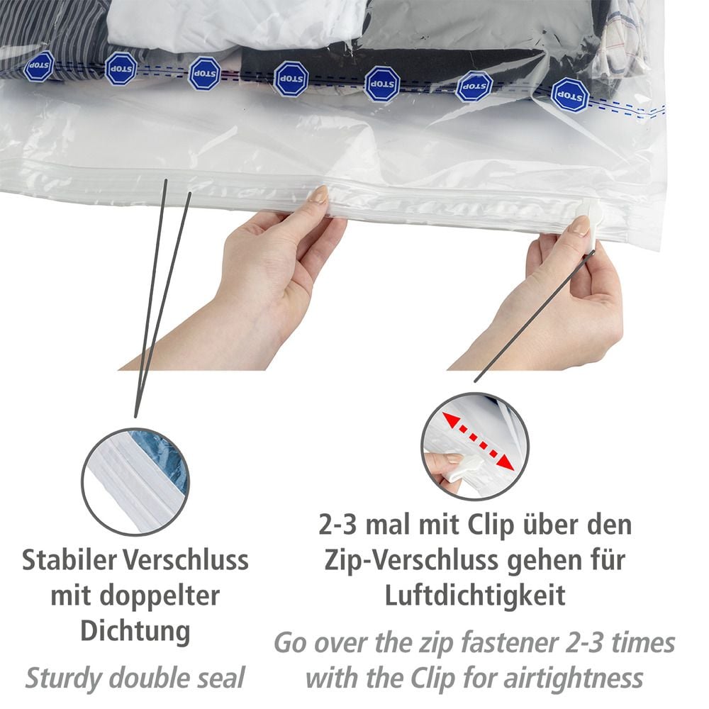 Vakuum Soft Unterbett-Box, bis zu 75 % Platzersparnis