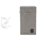 Wäschesammler Mod. Cora Grau, Wäschekorb, 63 l
