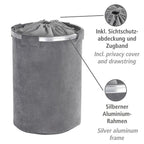 Wäschesammler Mod. Cordoba Grau, Fassungsvermögen: 68 Liter
