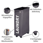 Wäschesammler Mod. Corno Grau, Wäschekorb, 43 l
