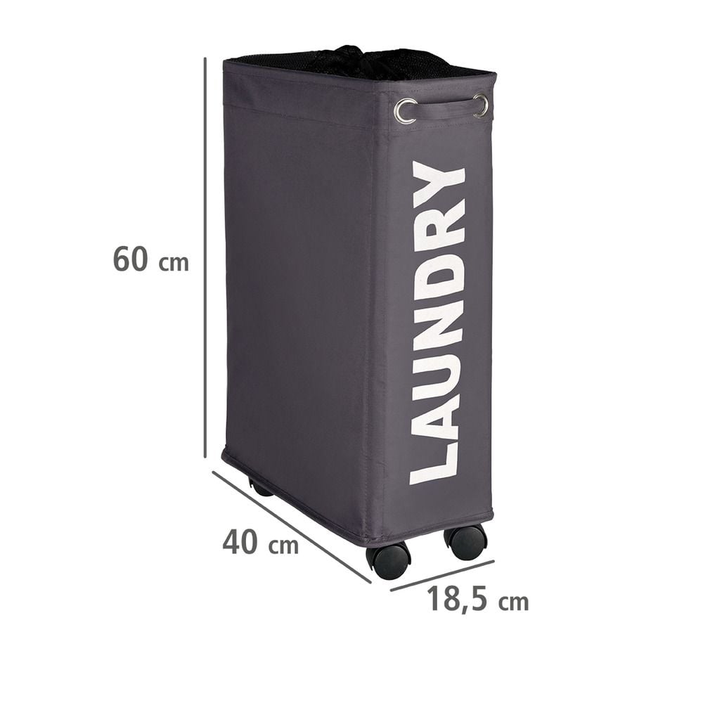 Wäschesammler Mod. Corno Grau, Wäschekorb, 43 l