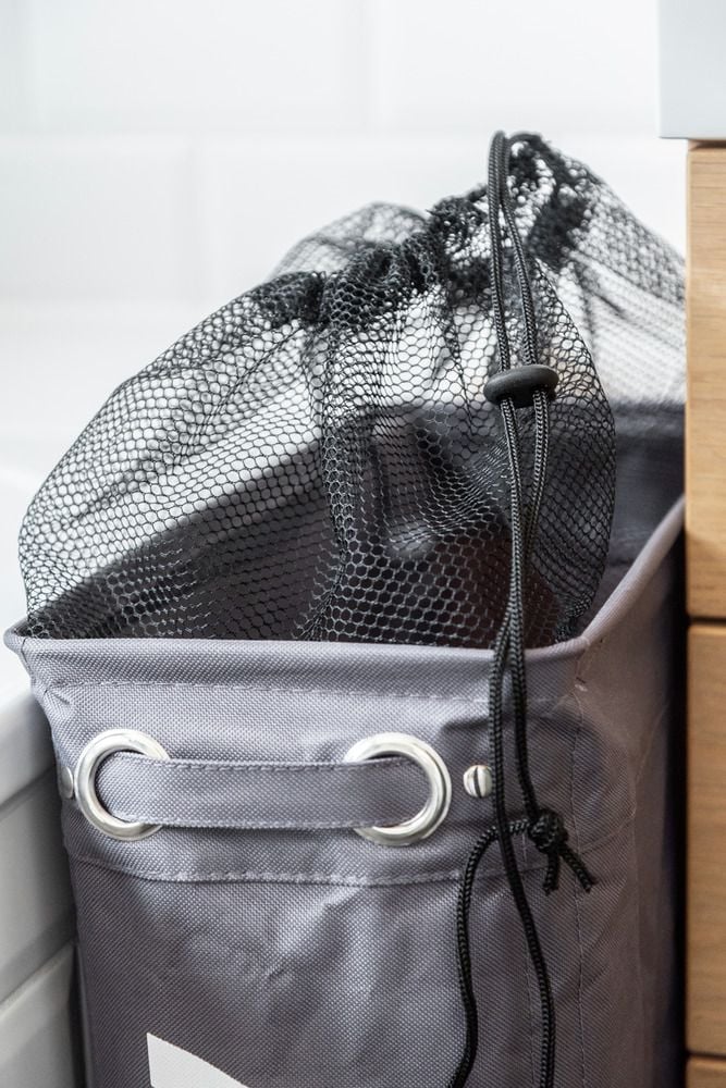 Wäschesammler Mod. Corno Grau, Wäschekorb, 43 l