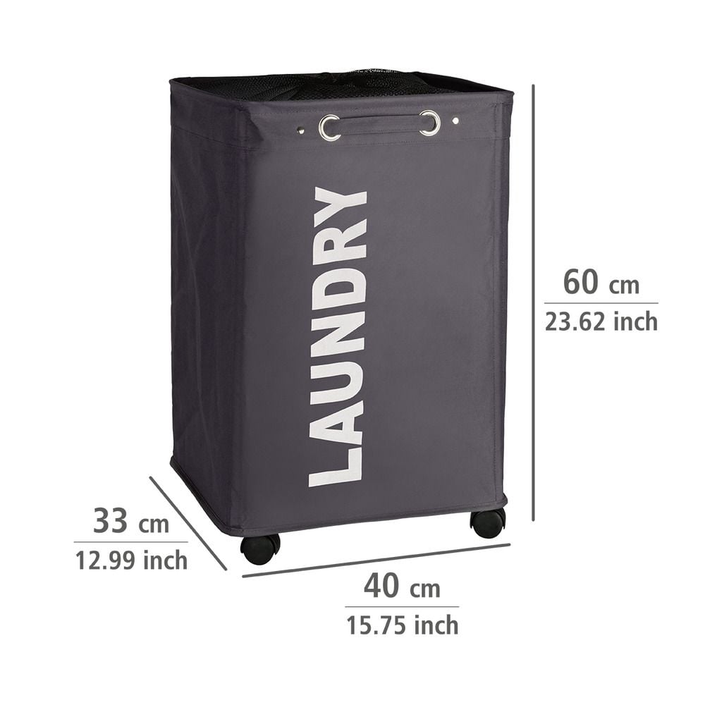 Wäschesammler Mod. Quadro Grau, Fassungsvermögen: 79 Liter