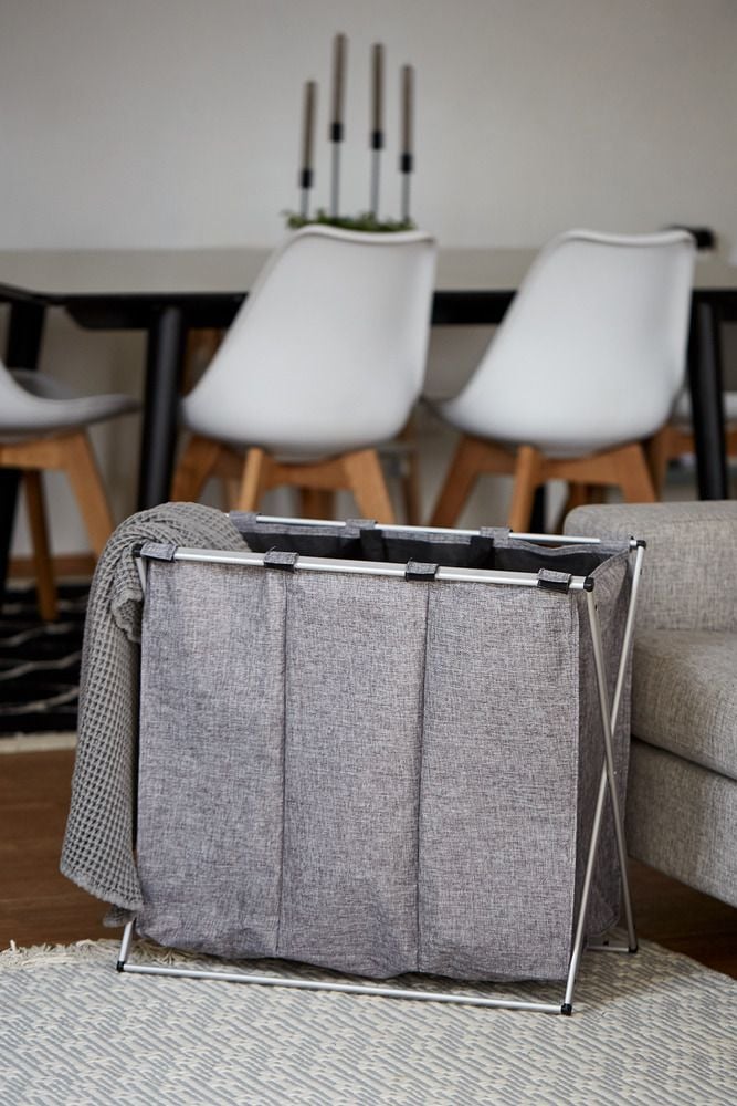 Wäschesammler Mod. Trio Grau meliert, Wäschekorb, 130 l