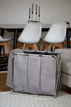 Wäschesammler Mod. Trio Grau meliert, Wäschekorb, 130 l