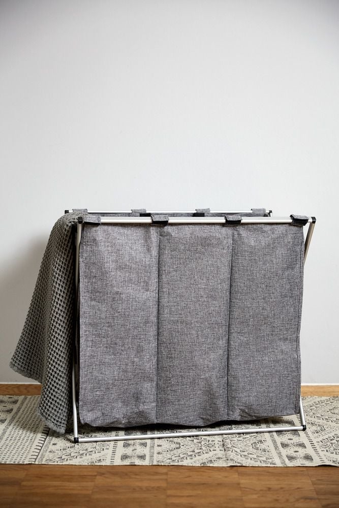 Wäschesammler Mod. Trio Grau meliert, Wäschekorb, 130 l