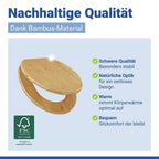 WC Sitz Mod. Bambus, Toilettensitz aus Bambus