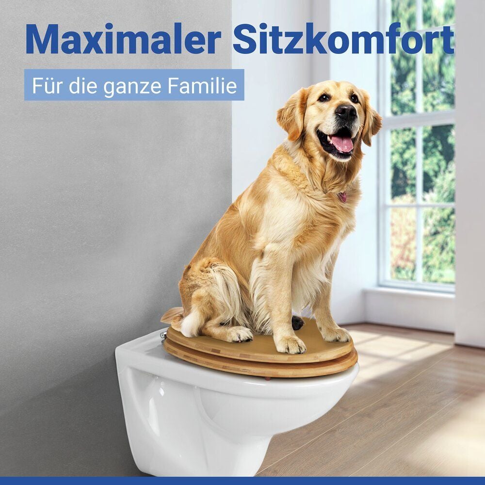 WC Sitz Mod. Bambus, Toilettensitz aus Bambus