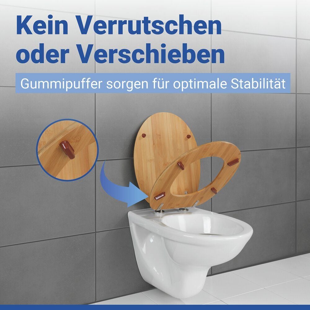 WC Sitz Mod. Bambus, Toilettensitz aus Bambus