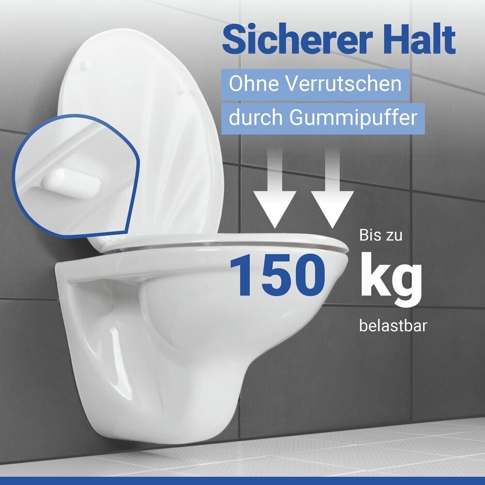 WC Sitz Mod. Muschel, Toilettendeckel mit Absenkautomatik