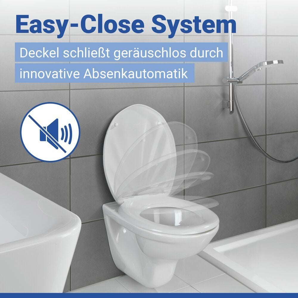 WC Sitz Mod. Muschel, Toilettendeckel mit Absenkautomatik