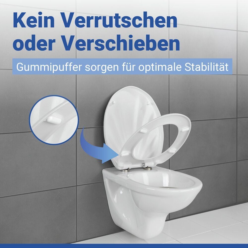 WC Sitz Mod. Muschel, Toilettendeckel mit Absenkautomatik