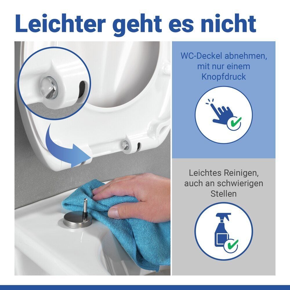 WC Sitz Mod. Muschel, Toilettendeckel mit Absenkautomatik