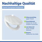 WC Sitz Mod. Muschel, Toilettendeckel mit Absenkautomatik