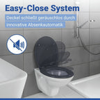 WC Sitz Mod. Samos Grau, Toilettendeckel mit Absenkautomatik