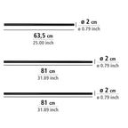 Winkelstange Universal Schwarz, 20 mm